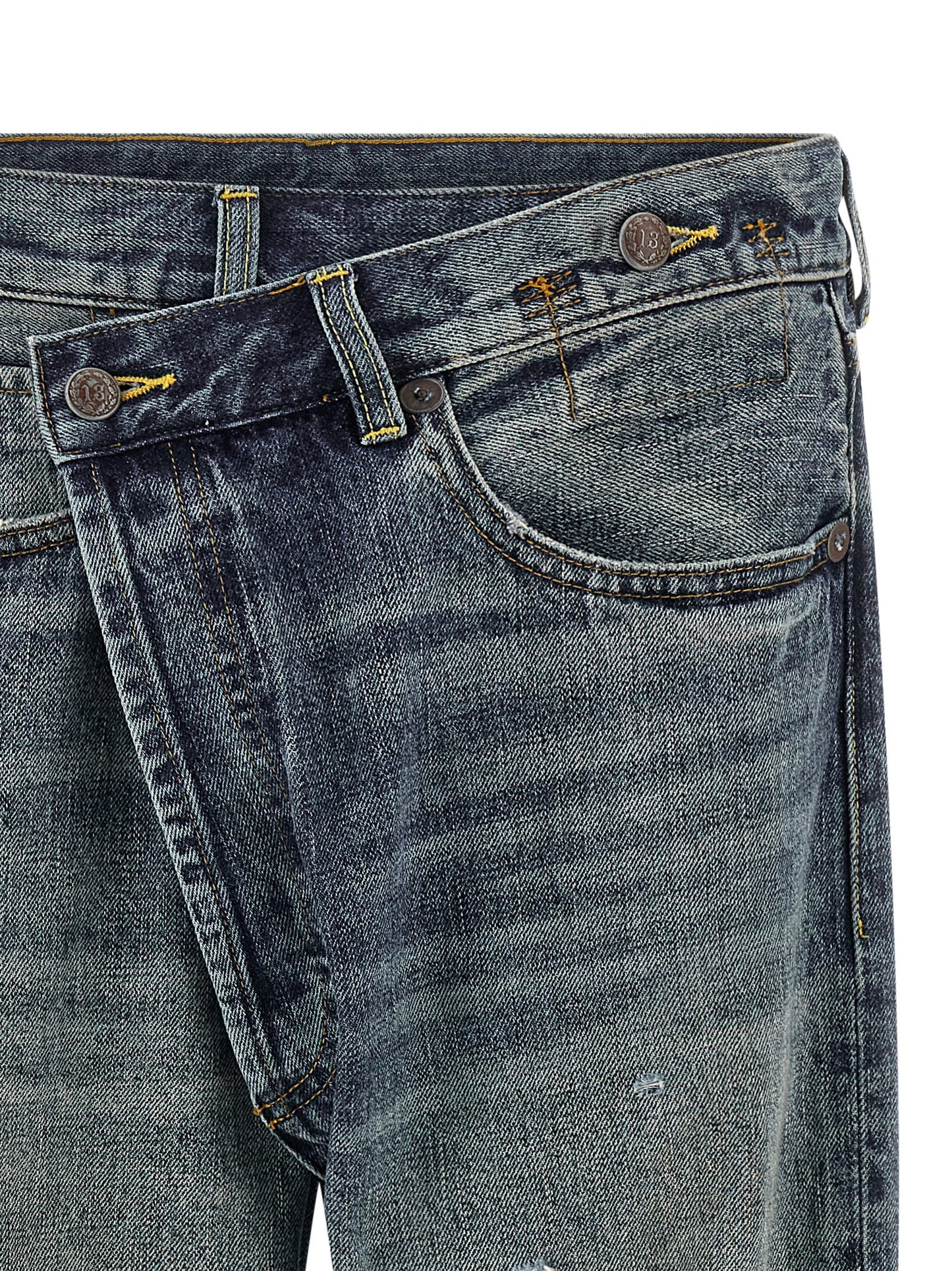 R13 Crossover Jeans — Stonewashed Women's Jeans