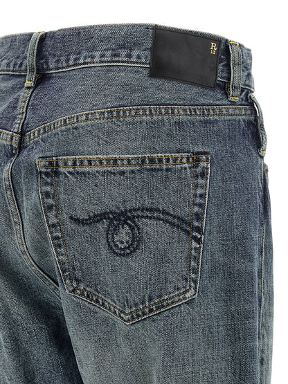 R13 Crossover Jeans — Stonewashed Women's Jeans