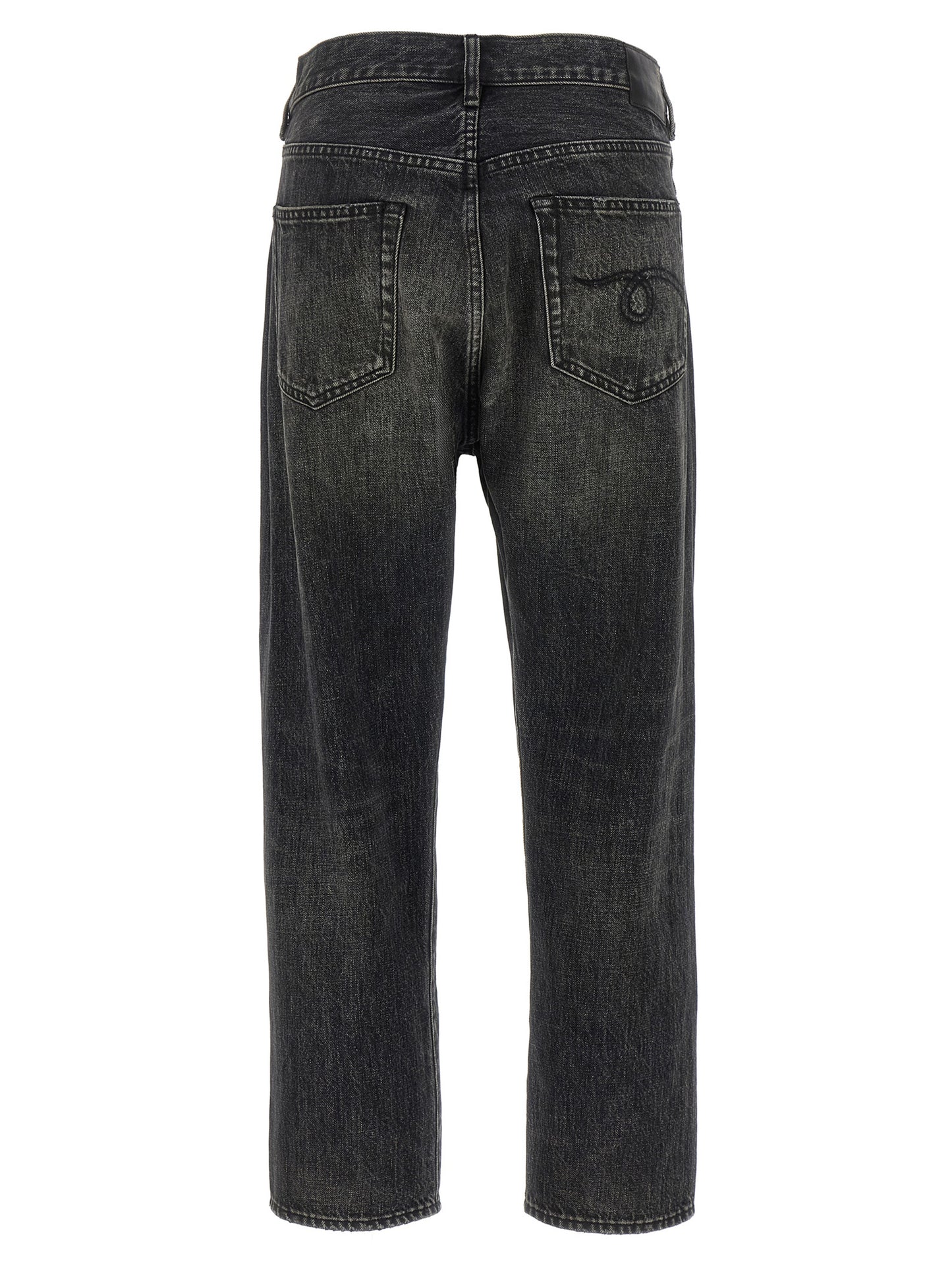 R13 Crossover Jeans — Black Women's Denim, Asymmetric Fit