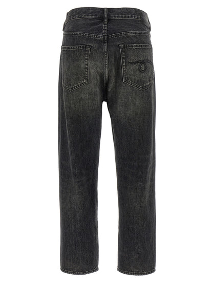 R13 Crossover Jeans — Black Women's Denim, Asymmetric Fit