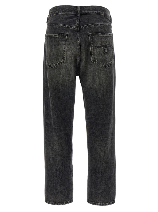 R13 Crossover Jeans — Black Women's Denim, Asymmetric Fit