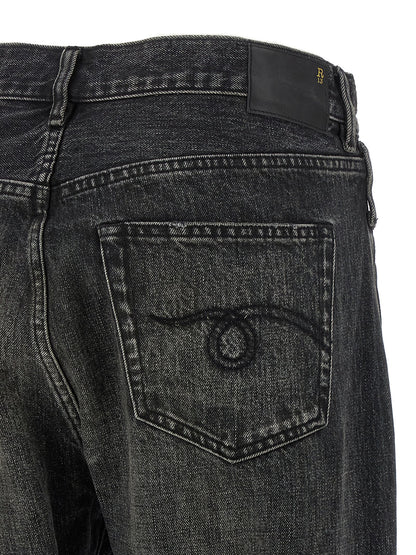 R13 Crossover Jeans — Black Women's Denim, Asymmetric Fit
