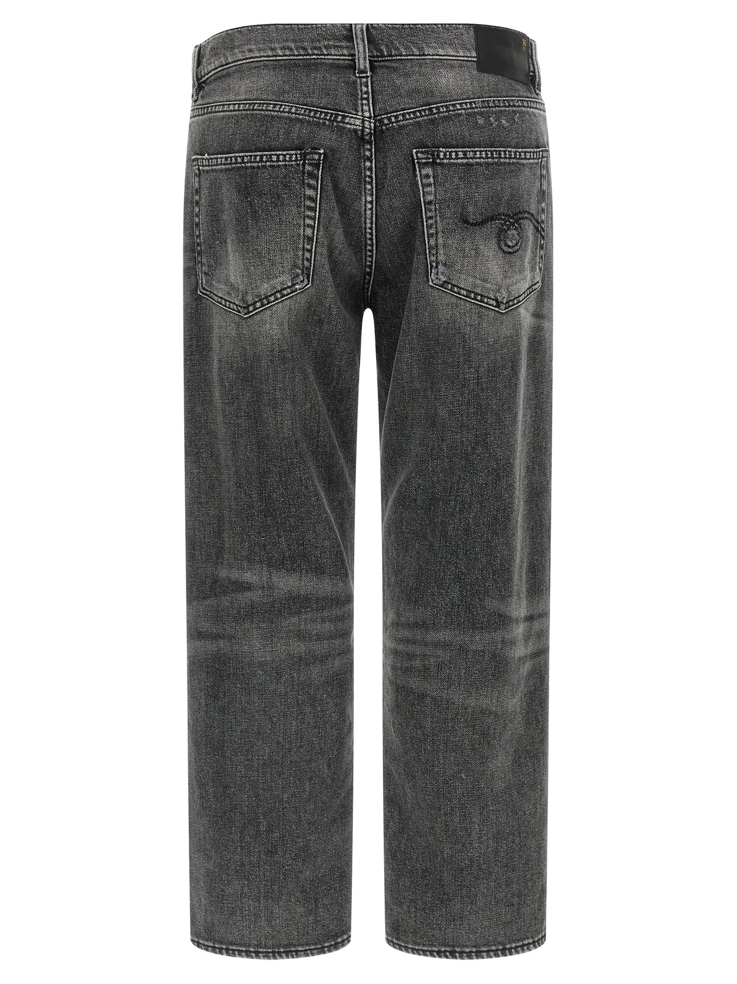 R13 Boyfriend Jeans for Women — Stonewashed Gray Denim