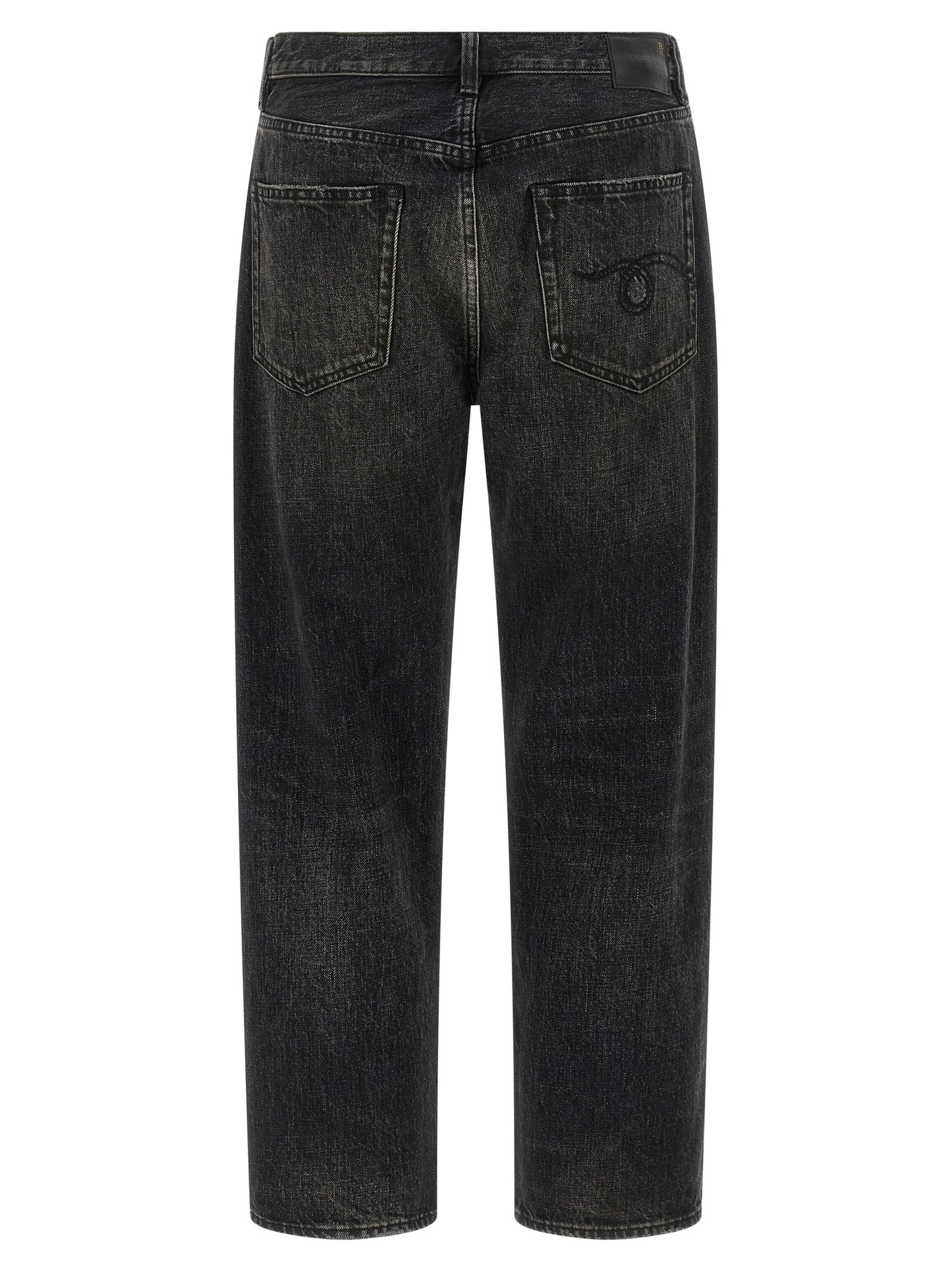 R13 Bf Jeans — Black Straight Leg Denim (Women)