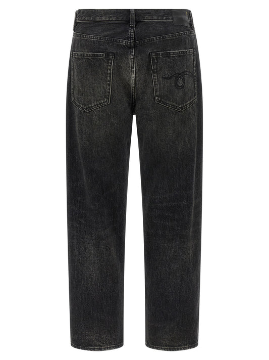 R13 Bf Jeans — Black Straight Leg Denim (Women)