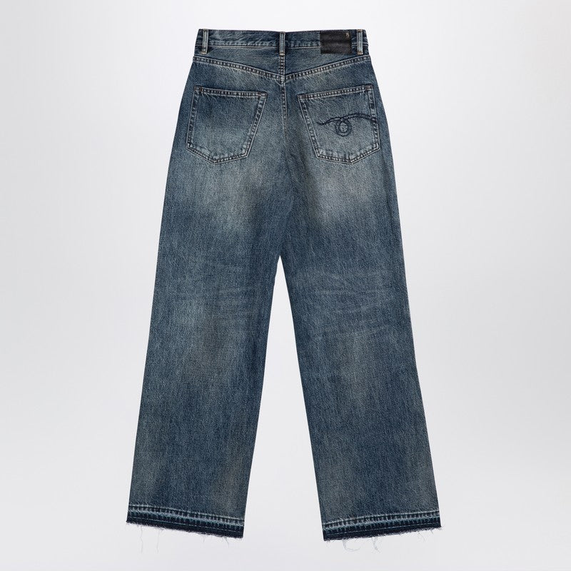 R13 Washed-out blue denim jeans
