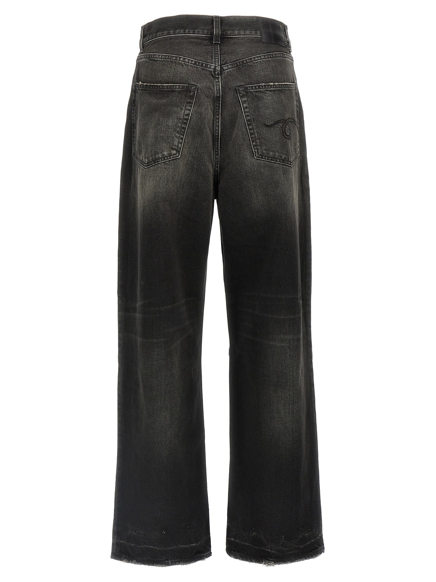 R13 Wayne Articulated Knee Jeans — Black Denim
