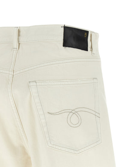 R13 X-bf Shorts — Distressed Cotton Denim Shorts