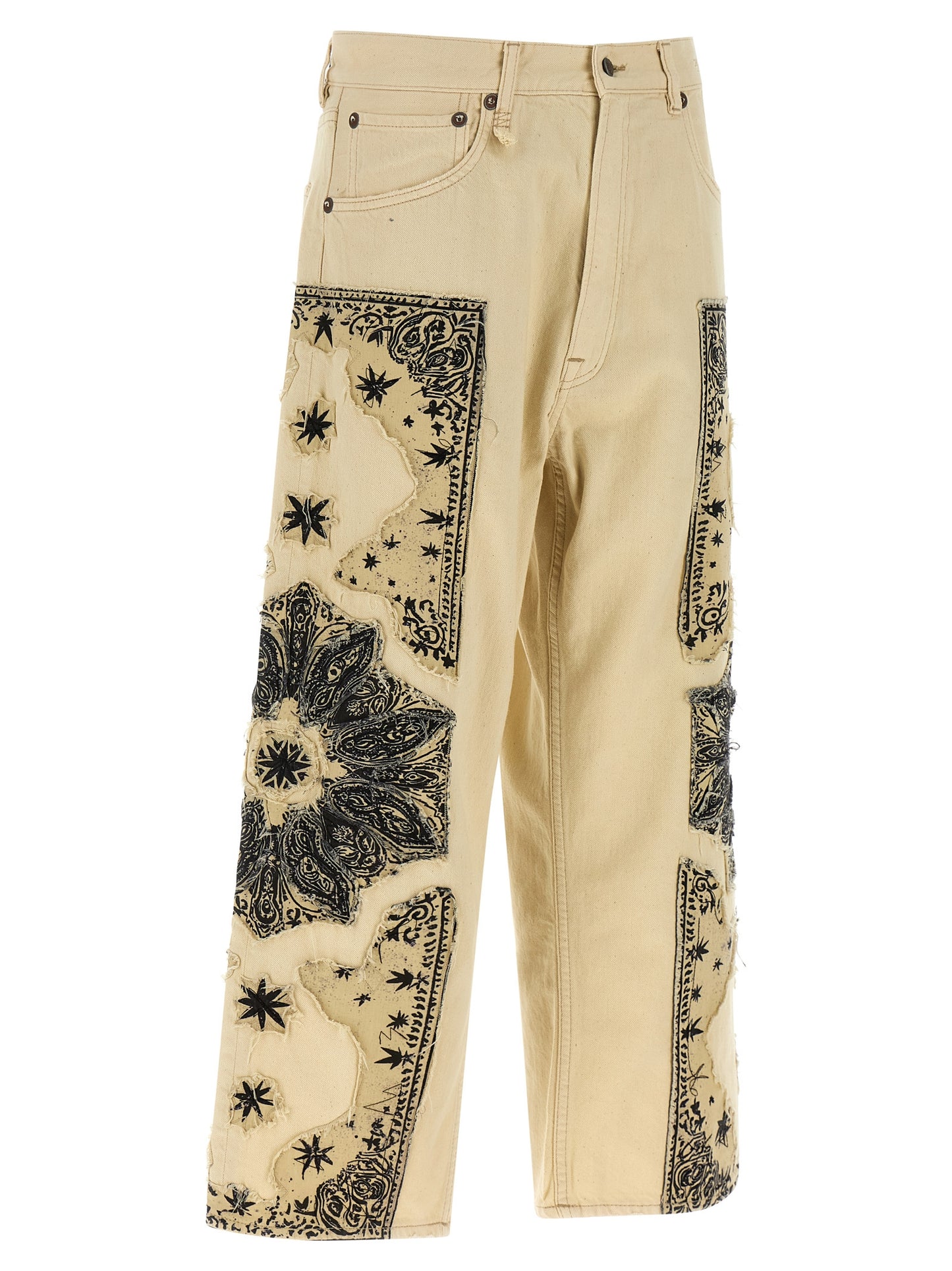 R13 X-bf Jeans — Women's Beige Straight Jeans