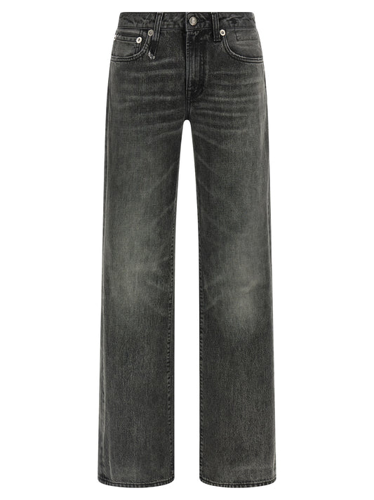 R13 Effie Jeans — Low Waist Straight Leg Jeans