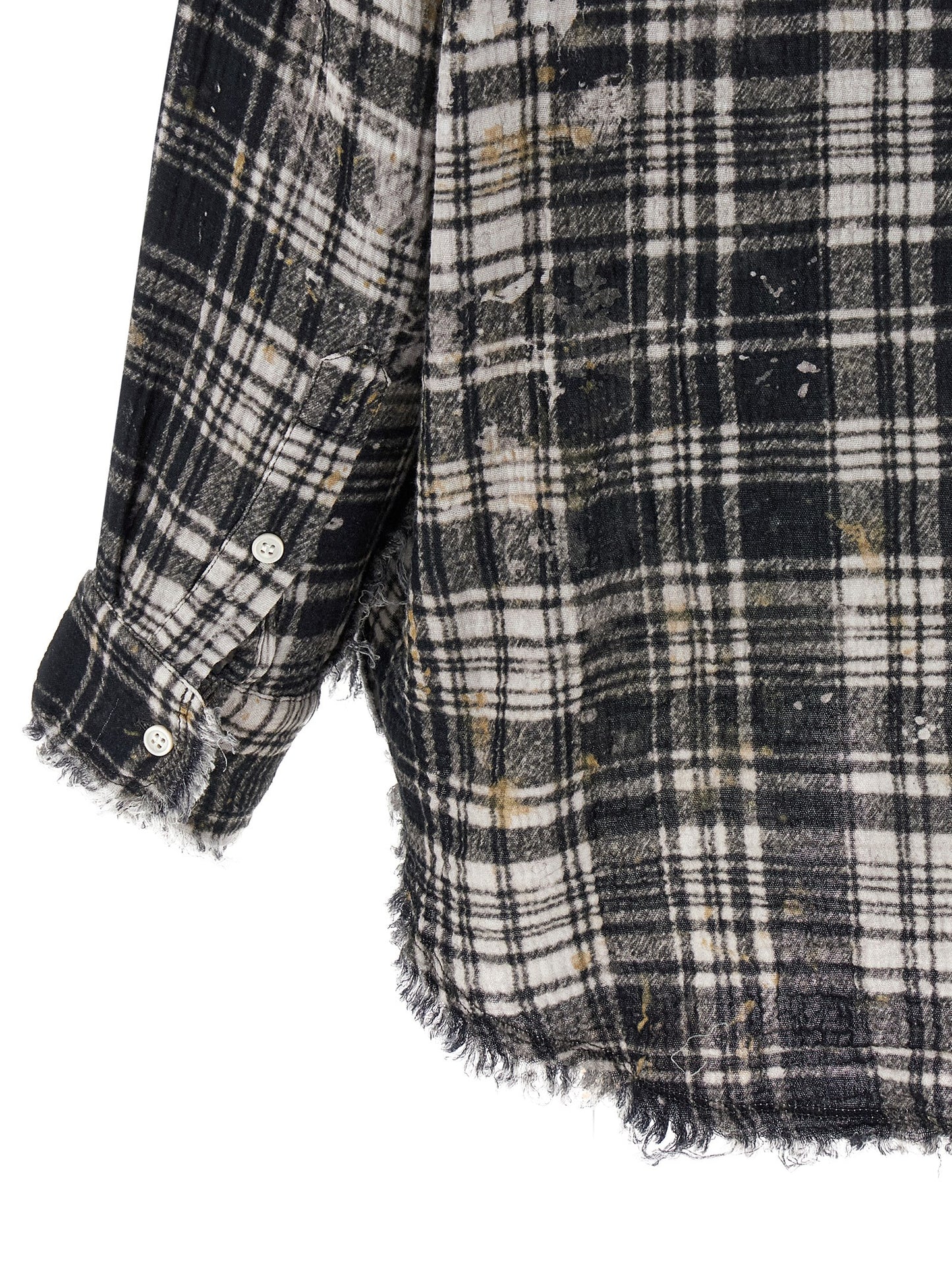R13 Fringed Shirt — Women's Oversized Shirt, Multicolor
