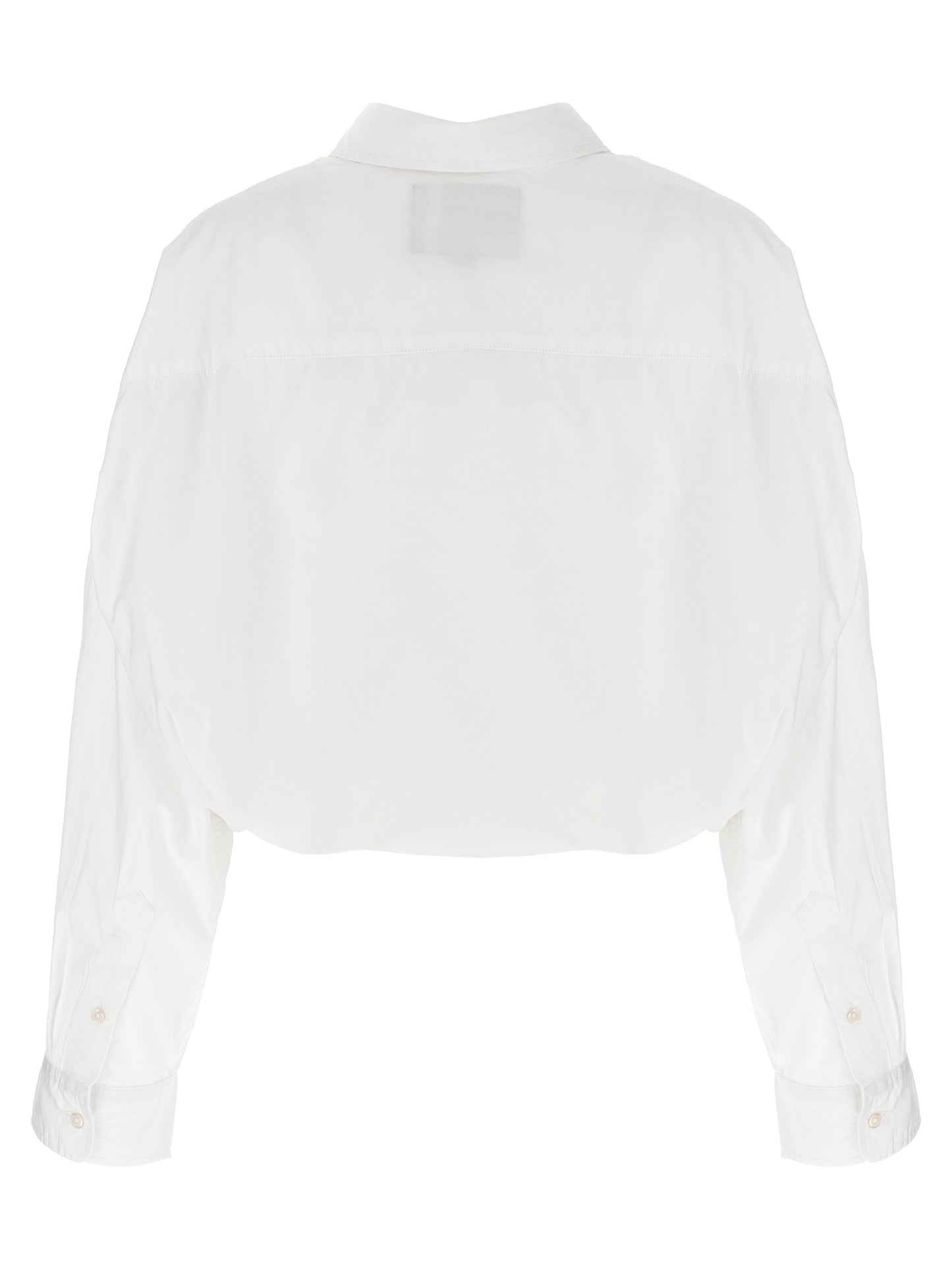 R13 Crossover Bubble Shirt — White Cotton Shirt