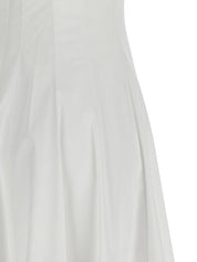 Staud Wells Dress — White Cotton Midi Dress (US Sizes)