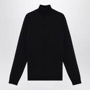 Roberto Collina Navy merino wool turtleneck sweater