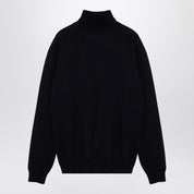 Roberto Collina Navy merino wool turtleneck pullover