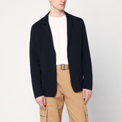 Navy Blue Cotton Jacket Cardigan — Roberto Collina