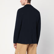 Navy Blue Cotton Jacket Cardigan — Roberto Collina