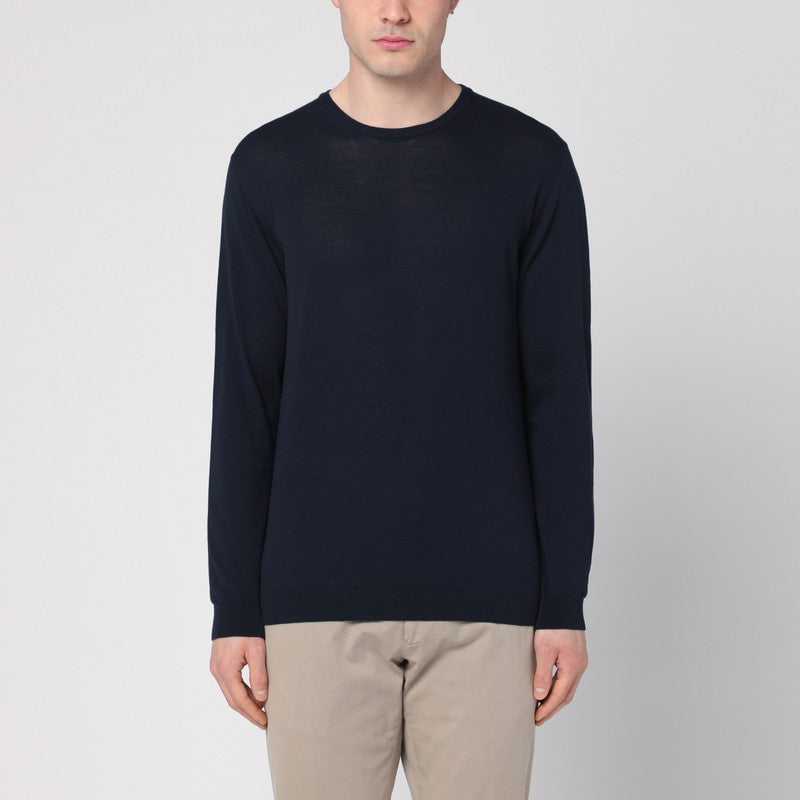 Roberto Collina navy blue cotton sweater