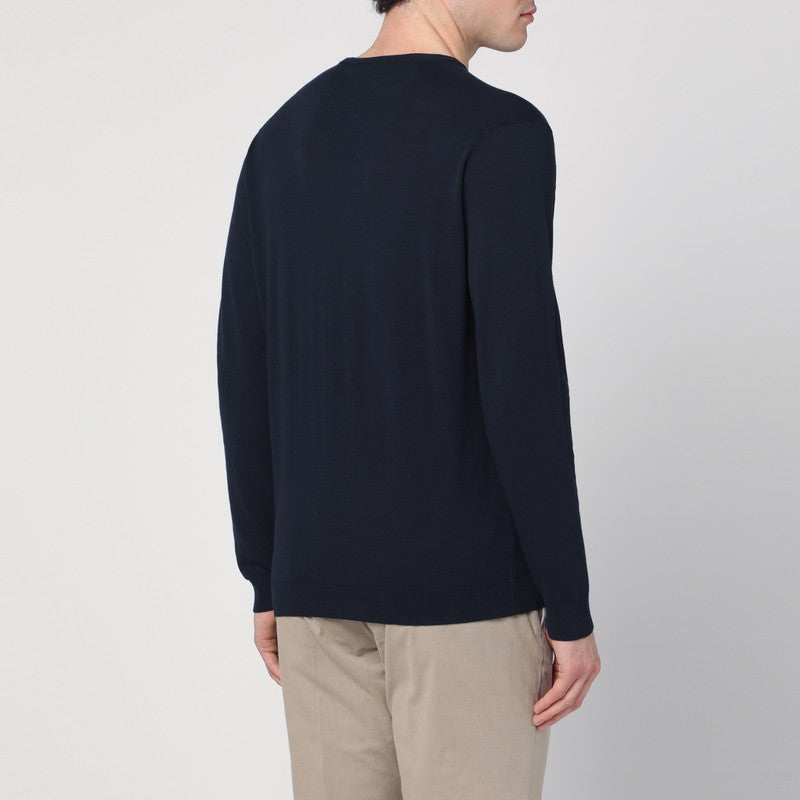 Roberto Collina navy blue cotton sweater