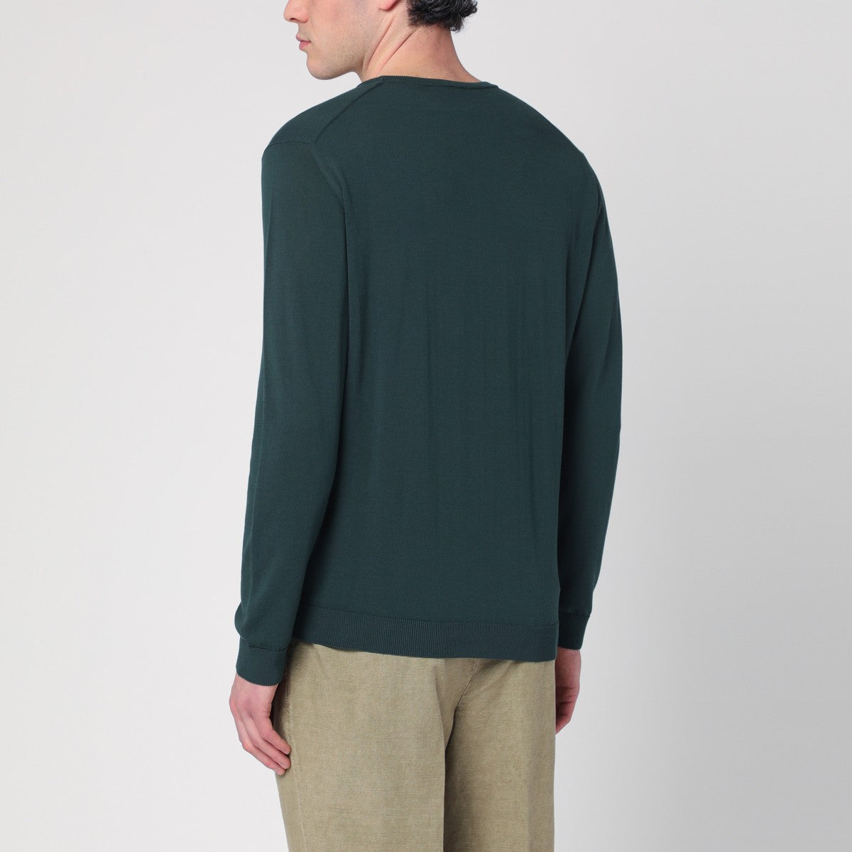 Roberto Collina dark green cotton sweater