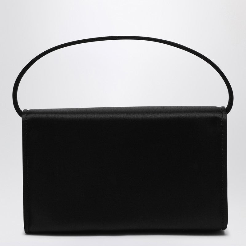 Roger Vivier Black Satin Micro Pilgrim Bag — Micro Handbag