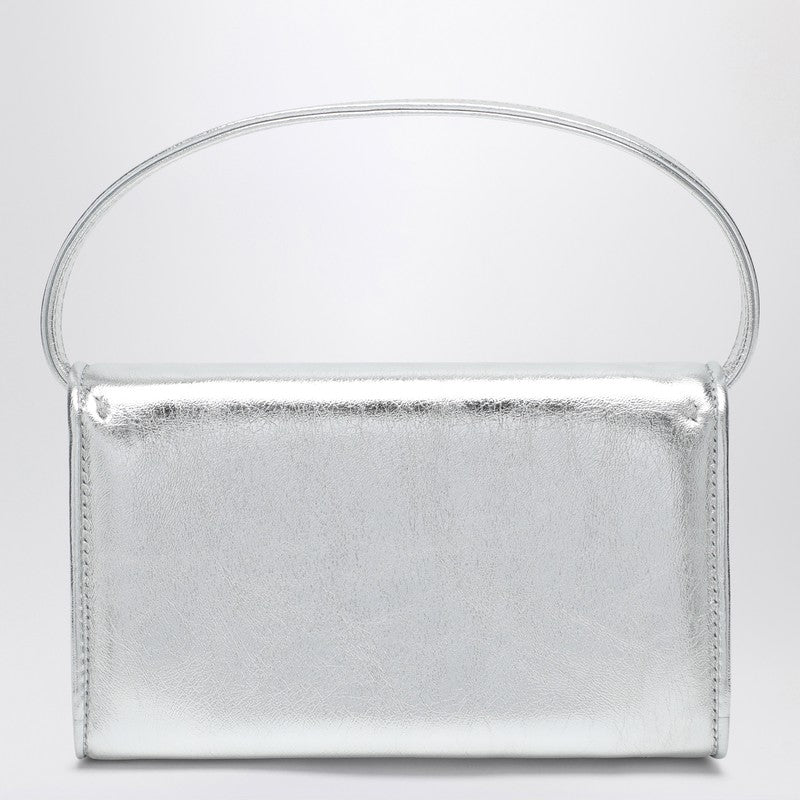 ROGER VIVIER Silver Micro Pilgrim Bag — Leather Handbag