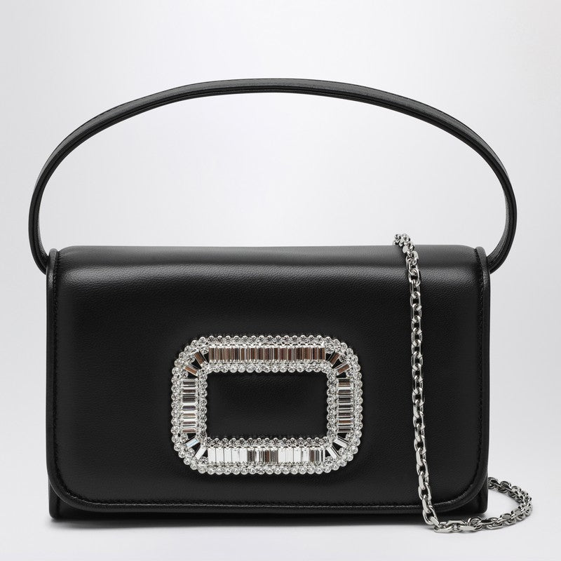 Black Micro Pilgrim Bag — Roger Vivier Leather Handbag