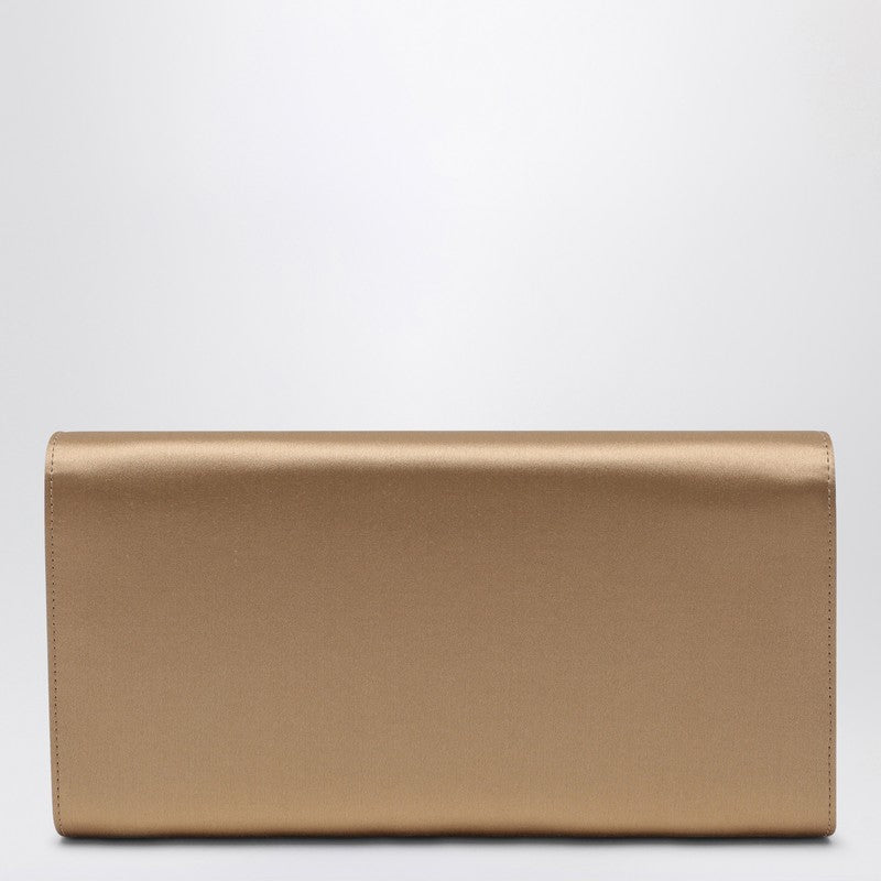 Roger Vivier Efflorescence clutch bag in beige satin