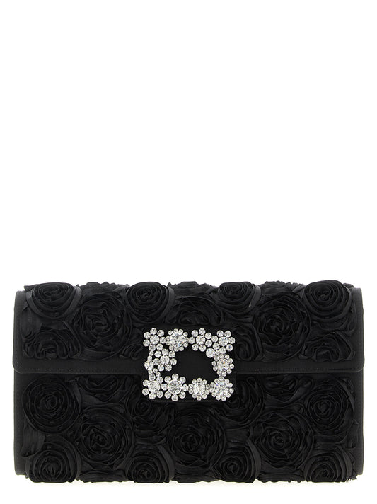 Roger Vivier Efflorescence Clutch — Satin Floral Clutch