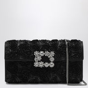 Pochette Roger Vivier Black Flower Efflorescence