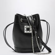 Black Leather Bucket Bag — Très Vivier by Roger Vivier