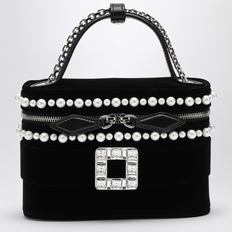Roger Vivier Velvet Vanity Bag — Beads & Rhinestone Buckle