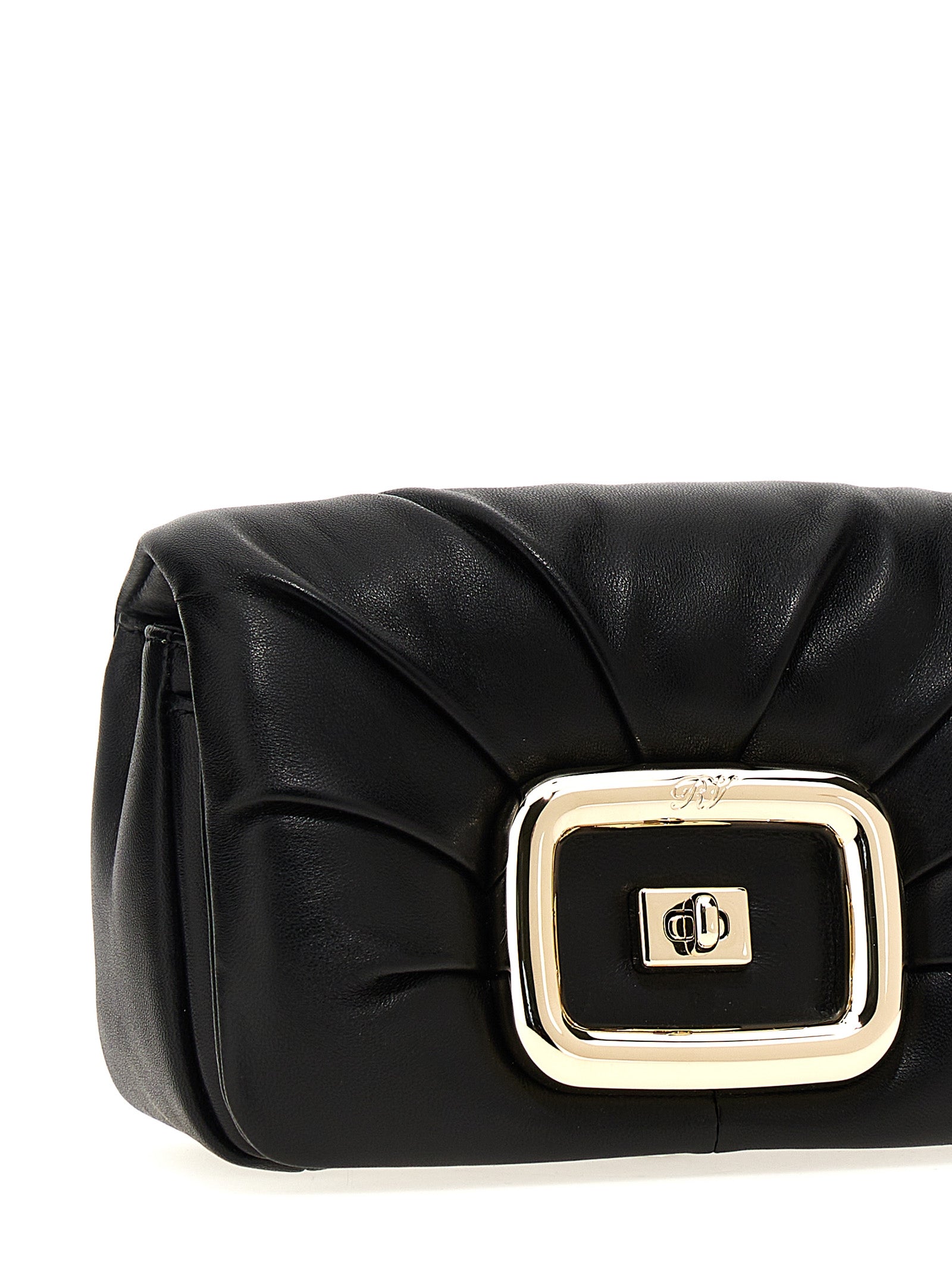 Roger Vivier Mini Viv Choc Crossbody Bag — Black, €1,090