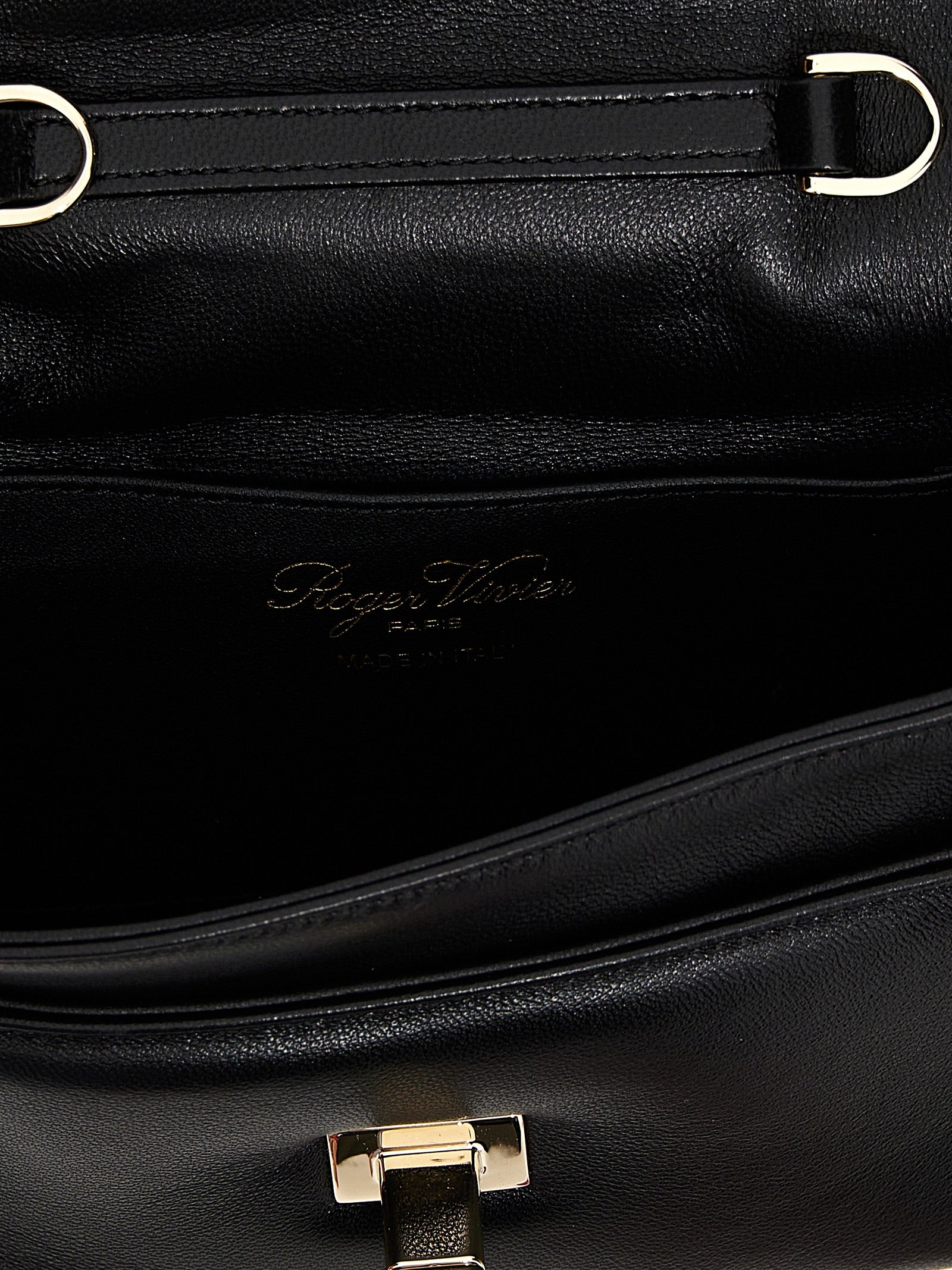 Roger Vivier Mini Viv Choc Crossbody Bag — Black, €1,090