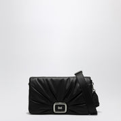 ROGER VIVIER Viv' Choc Large — Black Leather Shoulder Bag