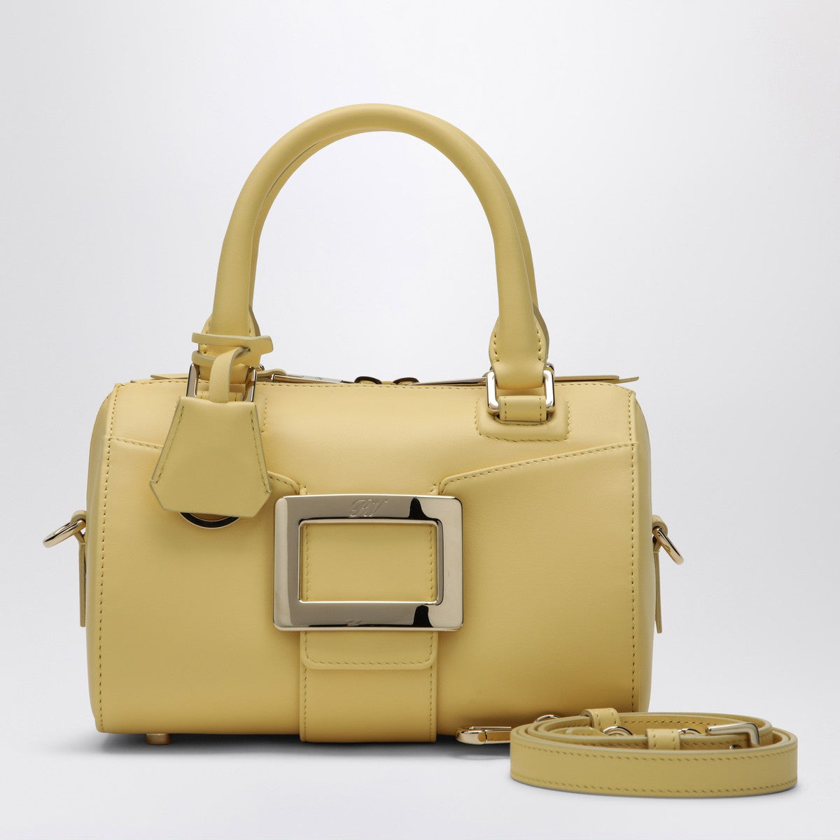 Bolso bowling Roger Vivier Belle Vivier en piel amarilla