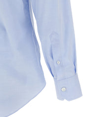 Brioni Trevi Mark Shirt — Light Blue Cotton Poplin