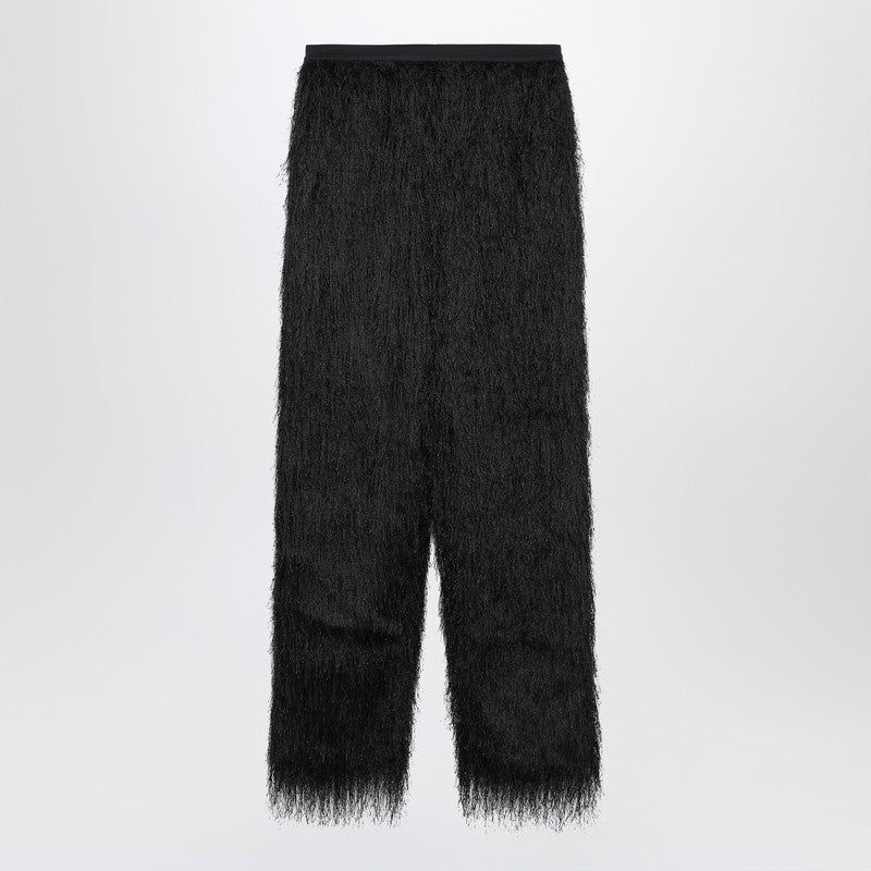 Black Reed Fringed Trousers — LouLou De Saison