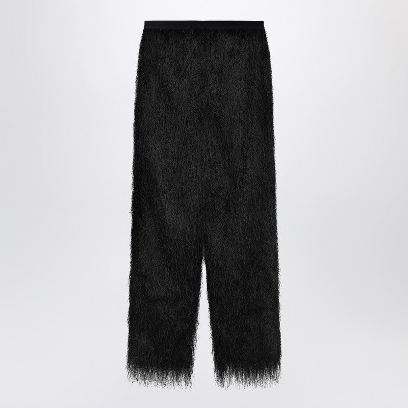 Black Reed Fringed Trousers — LouLou De Saison