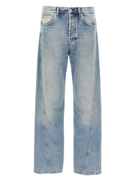 Lanvin Twisted Hem Jeans for Men — Light Blue, €XXX