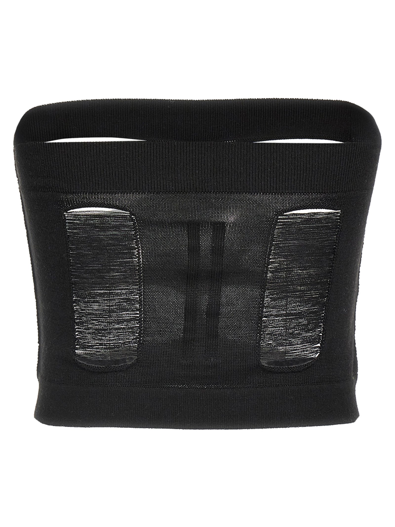 Rick Owens Tanja Bandeau Top — Black Wool Topwear