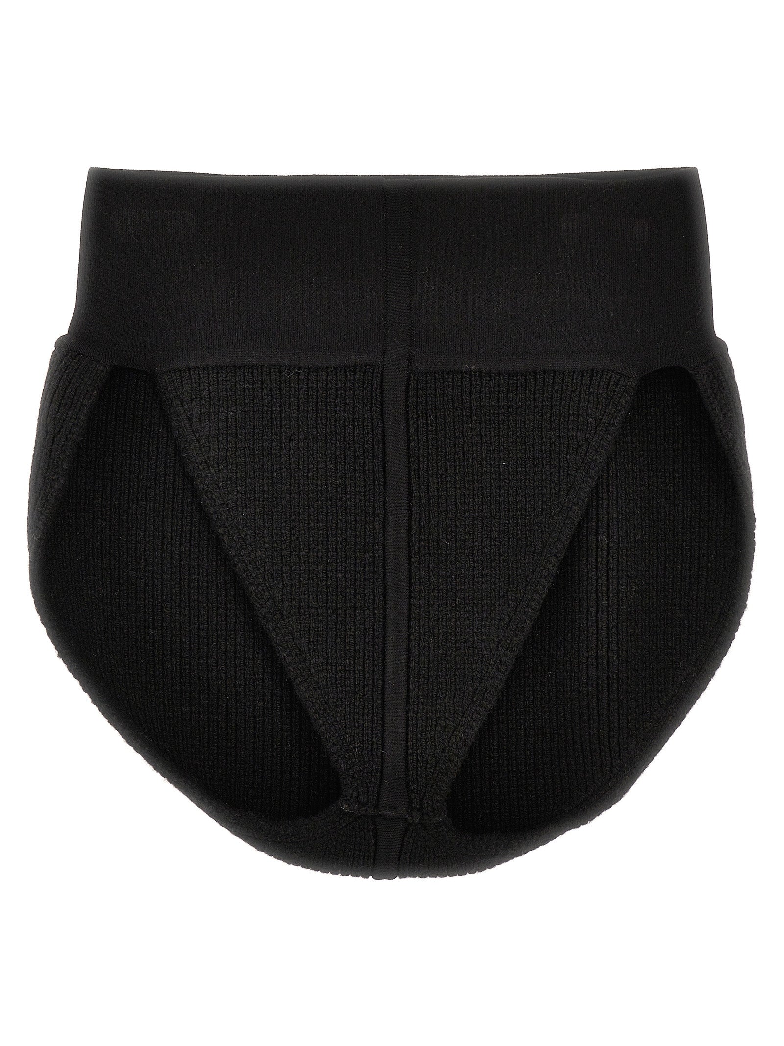 Rick Owens Cachemire Blend Panties — High Waist, Black