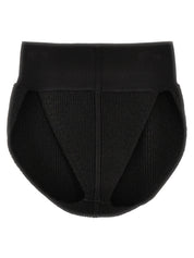 Rick Owens Cachemire Blend Panties — High Waist, Black