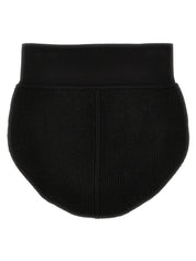 Rick Owens Cachemire Blend Panties — High Waist, Black