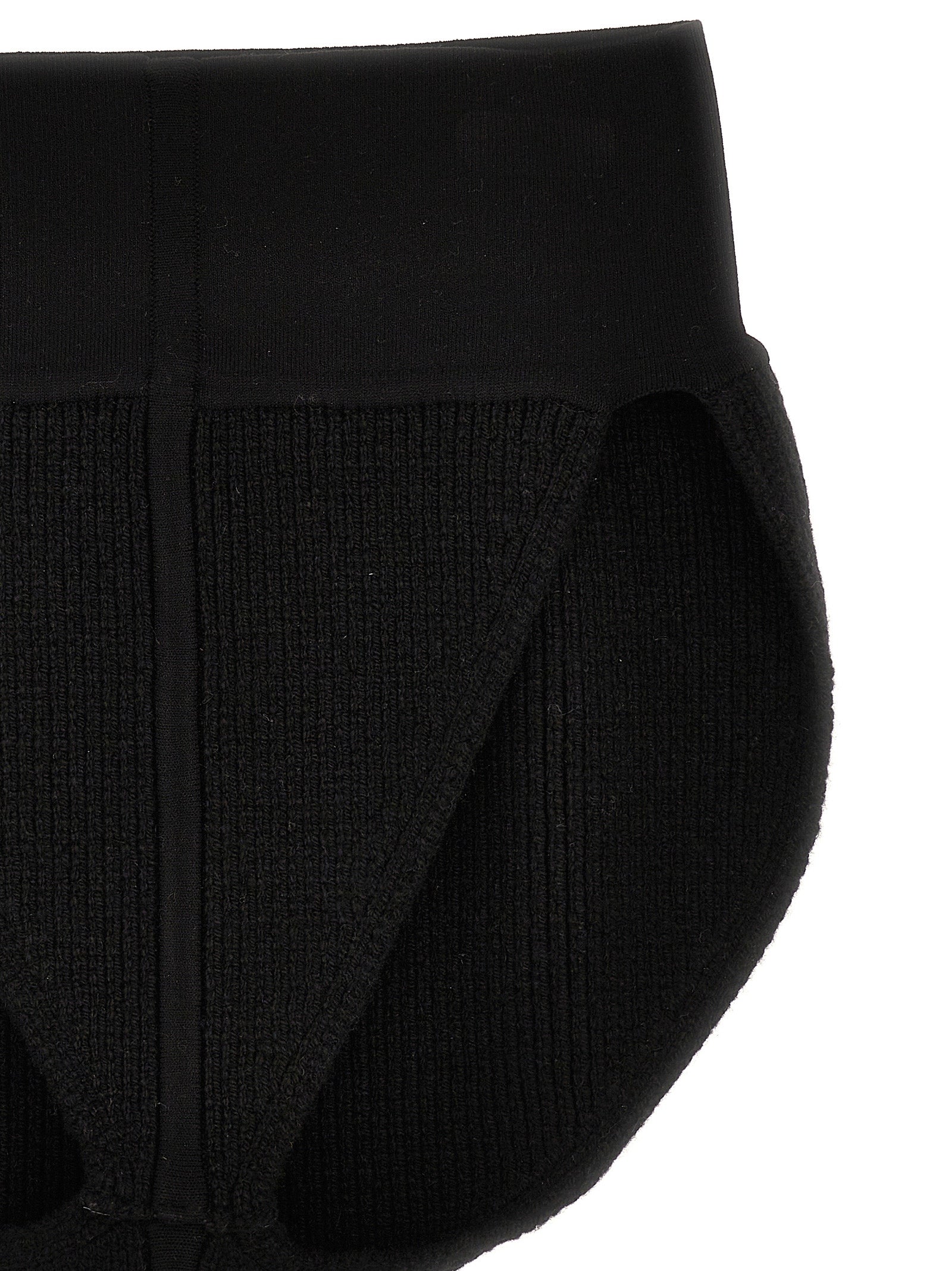 Rick Owens Cachemire Blend Panties — High Waist, Black