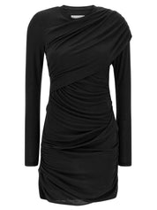 Marant Etoile Denise Dress — Black Mini Draped Dress