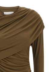 Marant Etoile Denise Dress — Green Draped Mini (Women)