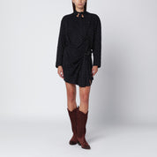 ISABEL MARANT Black polka-dot silk-blend dress