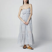ISABEL MARANT Étoile Light blue Paule long cotton dress with lace