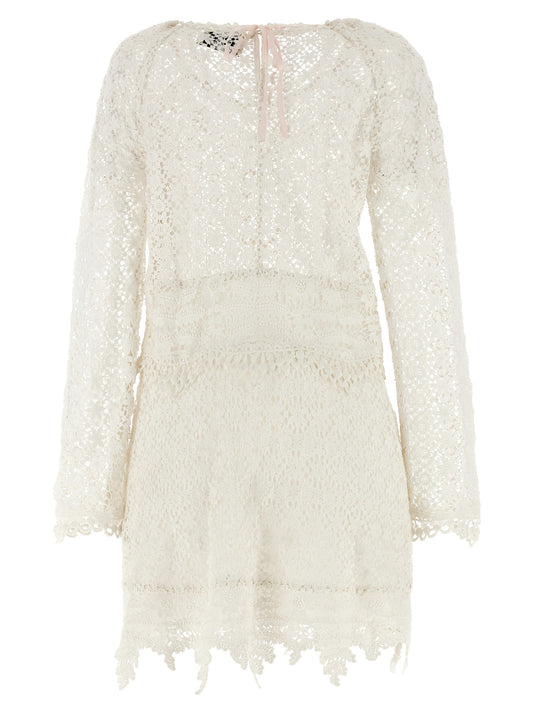 Isabel Marant Hizene Mini Dress — White Crochet, €690